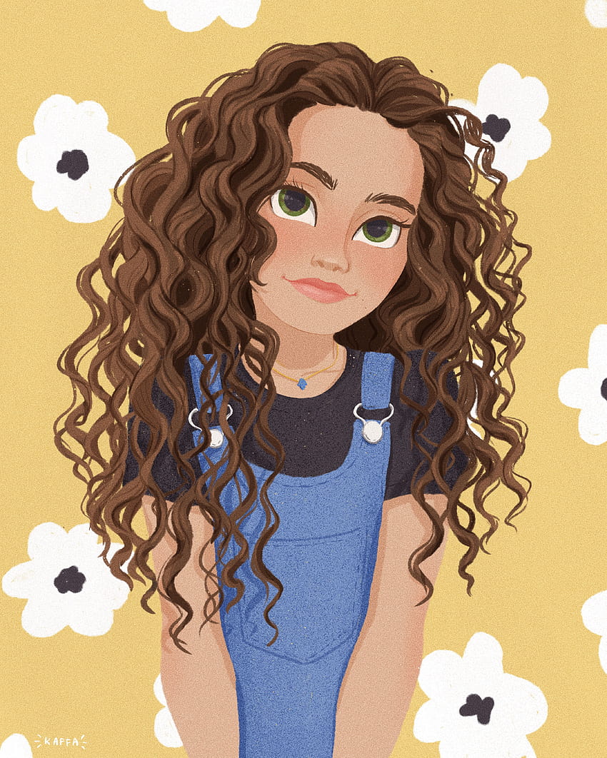 Florista, garota de anime com cabelos cacheados Papel de parede de celular HD