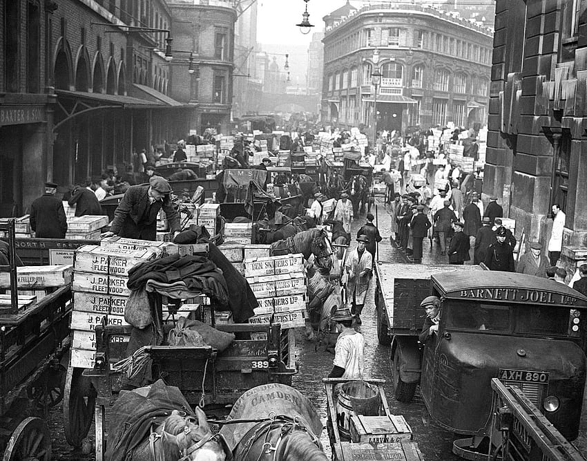Vintage des Old Billingsgate Fish Market in der City of London ~ Vintage Everyday HD-Hintergrundbild