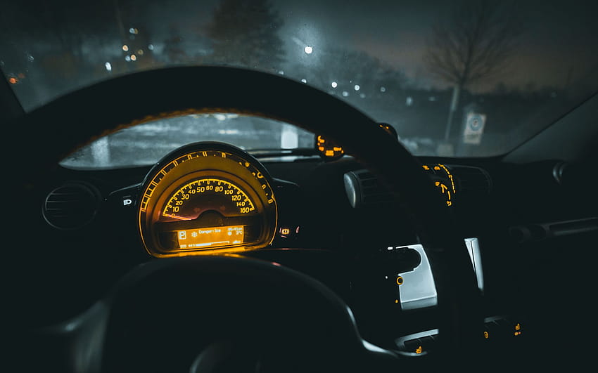 1920x1200 speedometer, car, steering wheel, night 16:10 backgrounds, lamborghini speedometer HD wallpaper