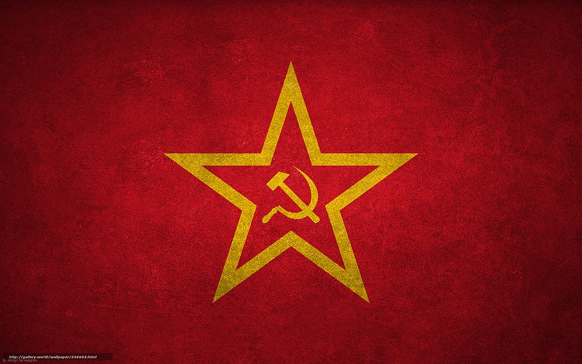 URSS, estrella, hoz y martillo, bandera en la resolución 1920x1200 fondo de pantalla
