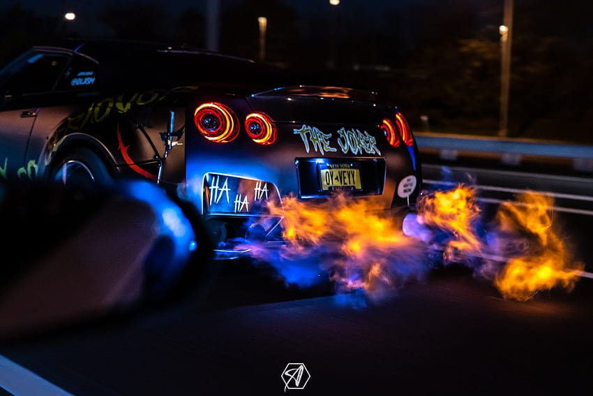 Gtr flames, car flames HD wallpaper