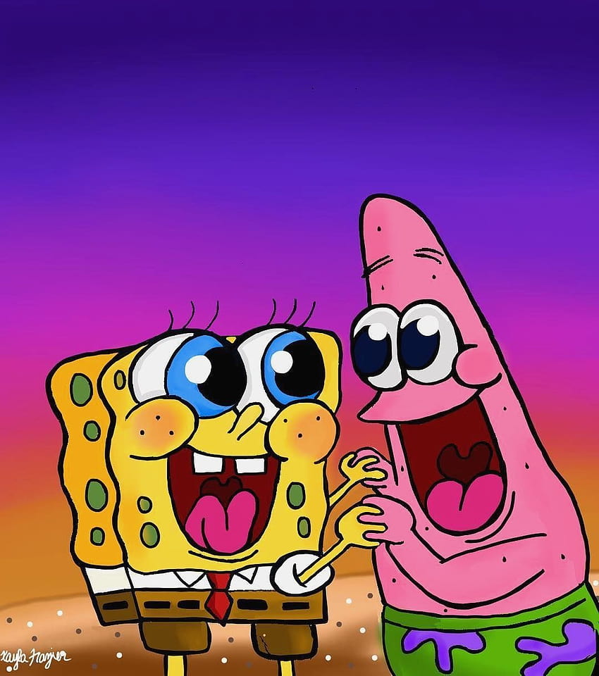 Spongebob Squarepants e Patrick postato da Ethan Simpson, bambino di Spongebob Sfondo del telefono HD
