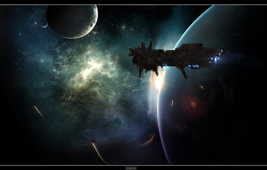 Planet, Schiff, Kolonisation, Weltraumkolonisation HD-Hintergrundbild