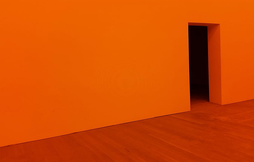 Orange, Wall, Doorway , section интерьер HD wallpaper