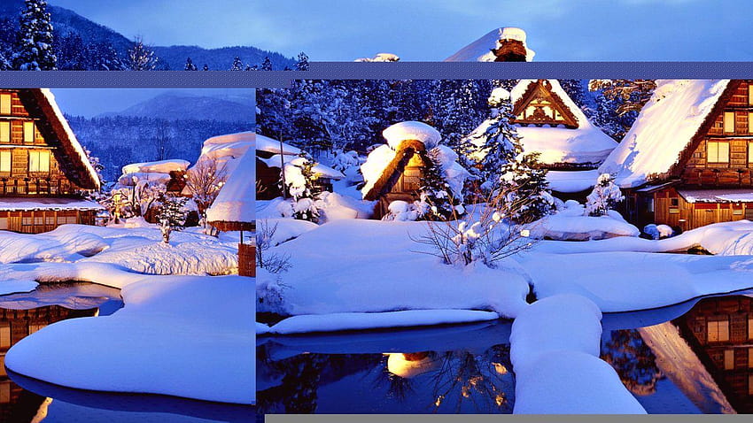 Winter: Snowy Villa Resort Winter Houses Splendor Time View Lovely, snow villa HD wallpaper