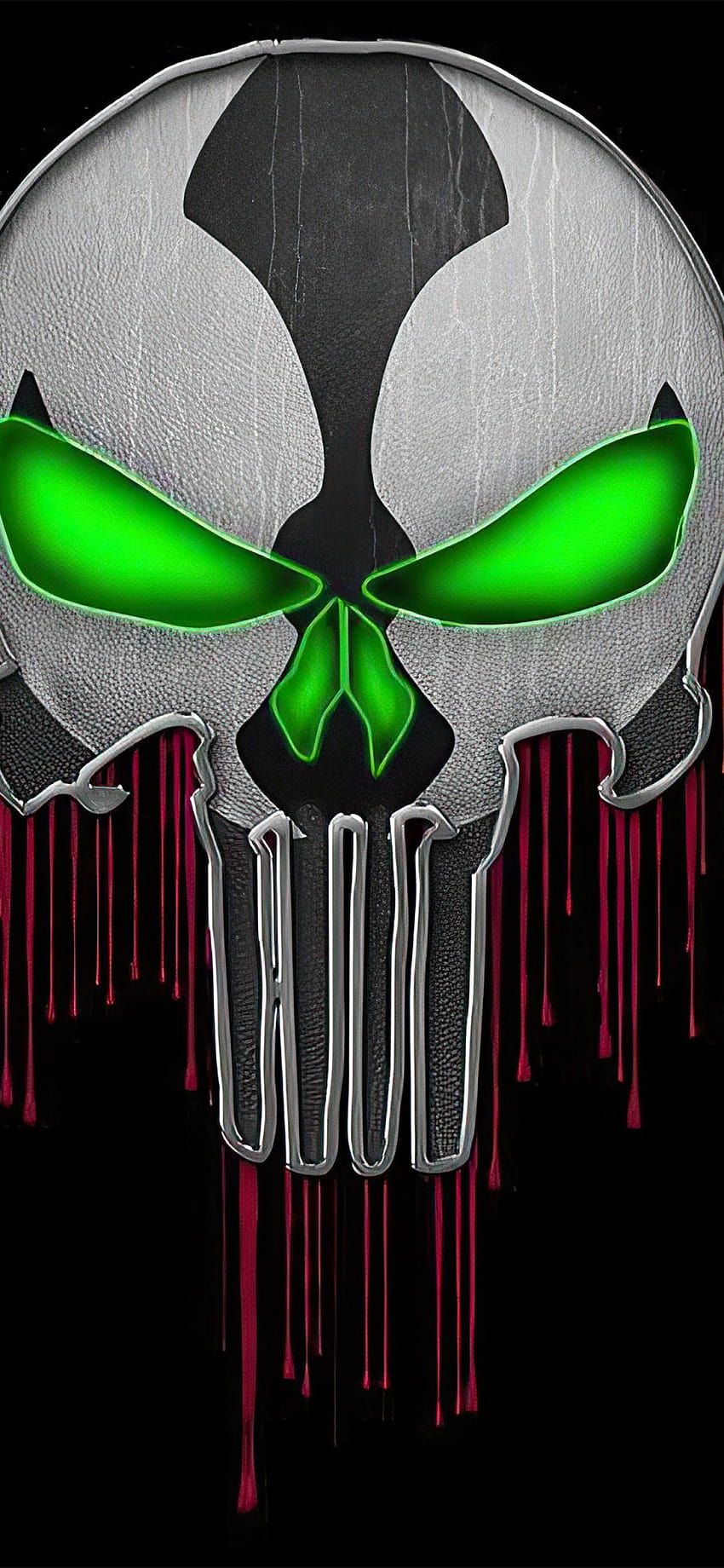 Spawn , Skull, Punisher, Black background, Graphics CGI, punisher iphone HD phone wallpaper