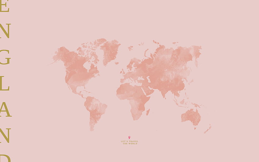 デザイン、地図、色、ピンク、世界、旅行、ピンクの地図 高画質の壁紙
