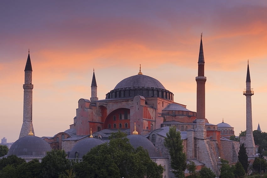 Hagia Sophia Attractive Basilica in Istanbul Turkey Country HD wallpaper