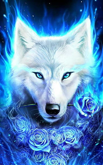The perfect blue wolf | Ice wolf wallpaper, Fantasy wolf, Galaxy wolf