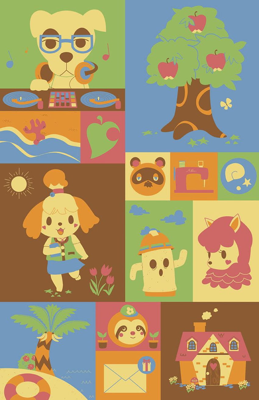 Animal Crossing fan Art, penyeberangan hewan telepon wallpaper ponsel HD