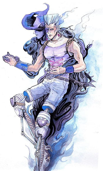 jean pierre polnareff, silver chariot, and chariot requiem (jojo no kimyou  na bouken and 1 more) drawn by sempon_(doppio_note)