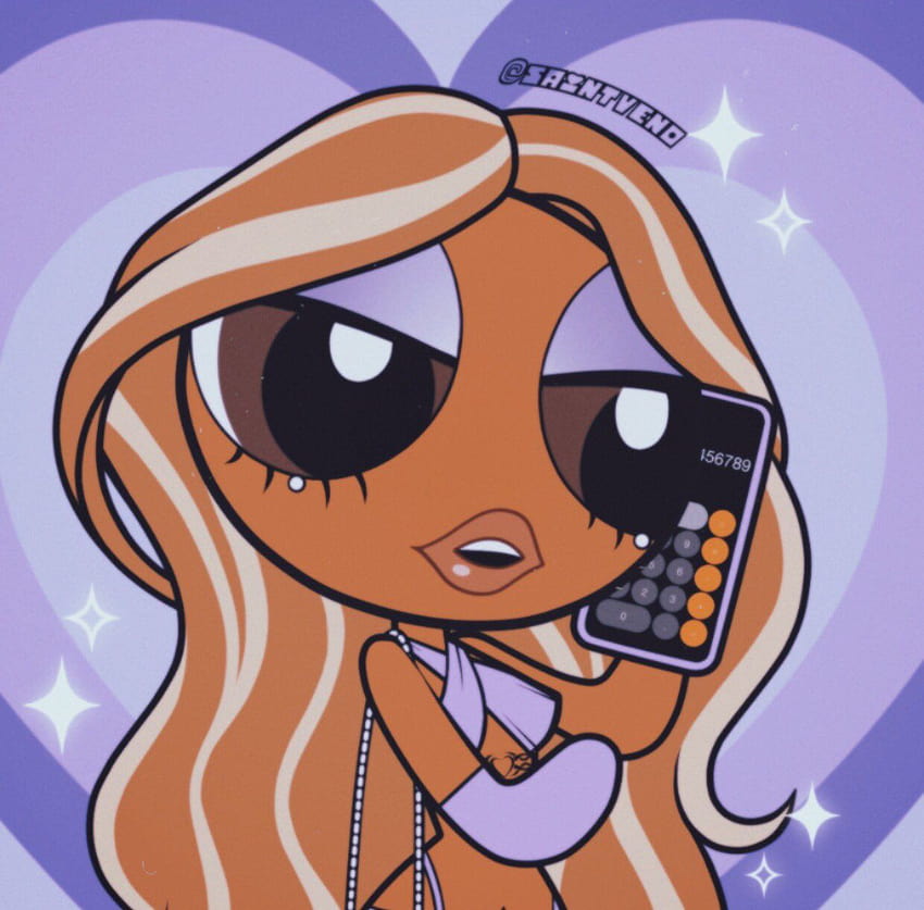 Cartoon mit langen Haaren, gepostet von Christopher Johnson, einem ästhetischen Mädchen mit braunen Haaren HD-Hintergrundbild