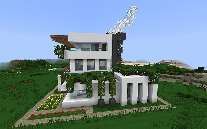 If you like modern houses in ``Minecraft like that``you gonna have talent.that is very awe…, minecraft houses HD wallpaper