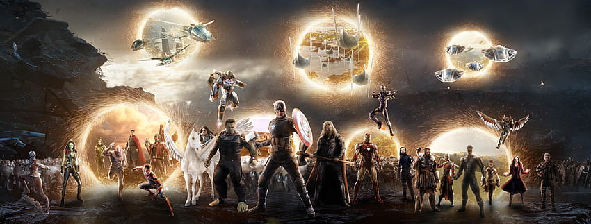 Avengers Endgame Final Battle Scene, Superheroes HD wallpaper