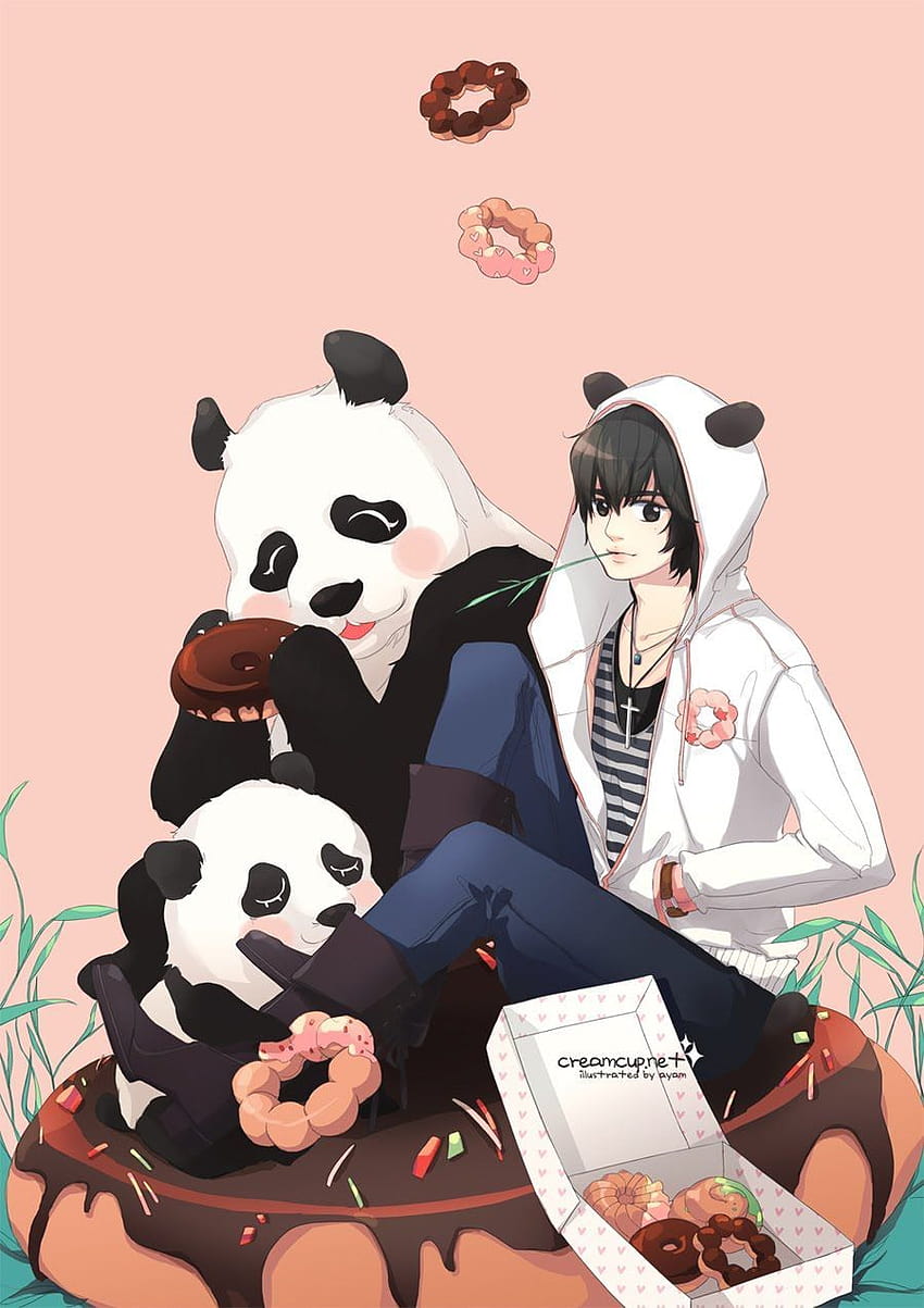 z Anime Panda Boy Tapeta na telefon HD