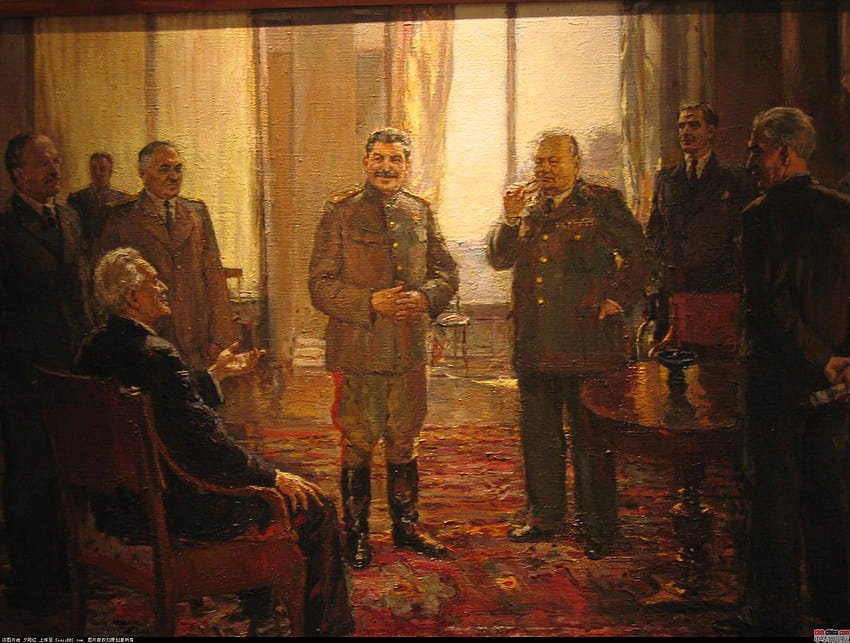 Franklin D Roosevelt Winston Churchill Joseph Staline Fond d'écran HD