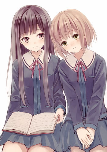 Anime girl best friends HD wallpapers | Pxfuel
