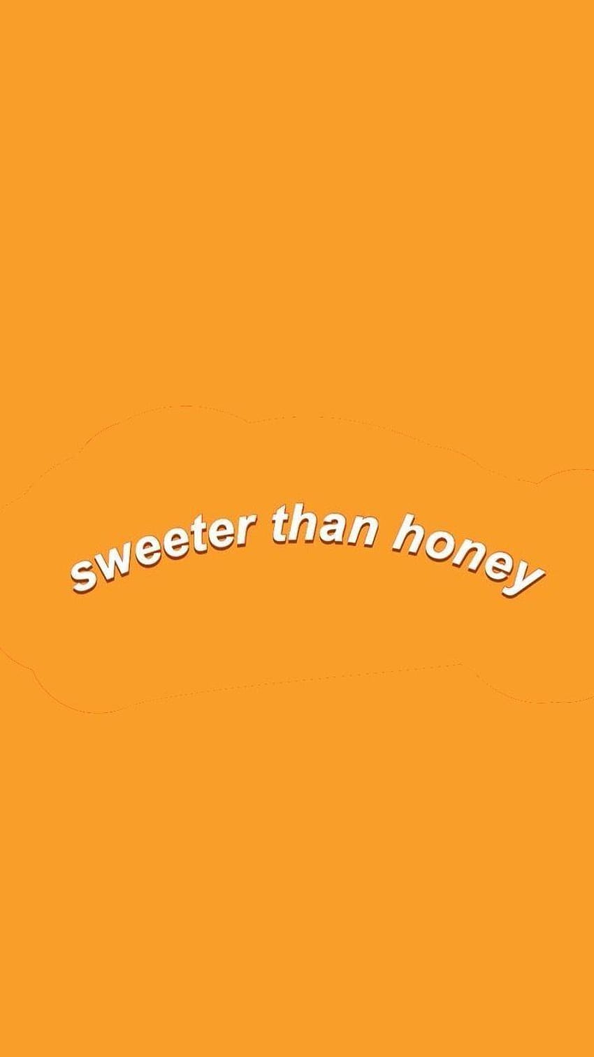 Orange Honey cytat tła Tapeta na telefon HD
