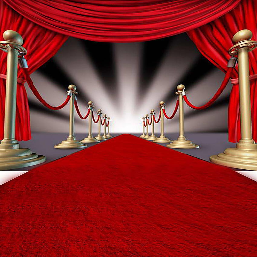 Ray Red Carpet Striped Curtain Backgrounds Kain vinil, latar belakang karpet merah wallpaper ponsel HD