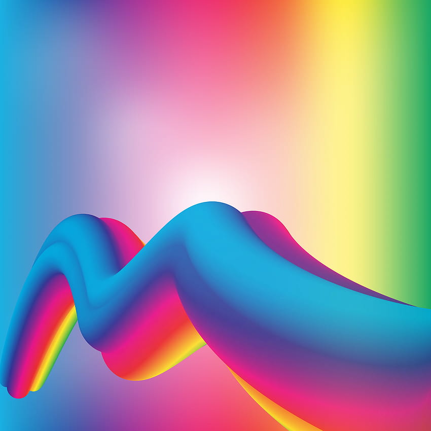 de prisma geométrico del arco iris. Curva de movimiento abstracto moderno, formas geométricas del arco iris fondo de pantalla del teléfono