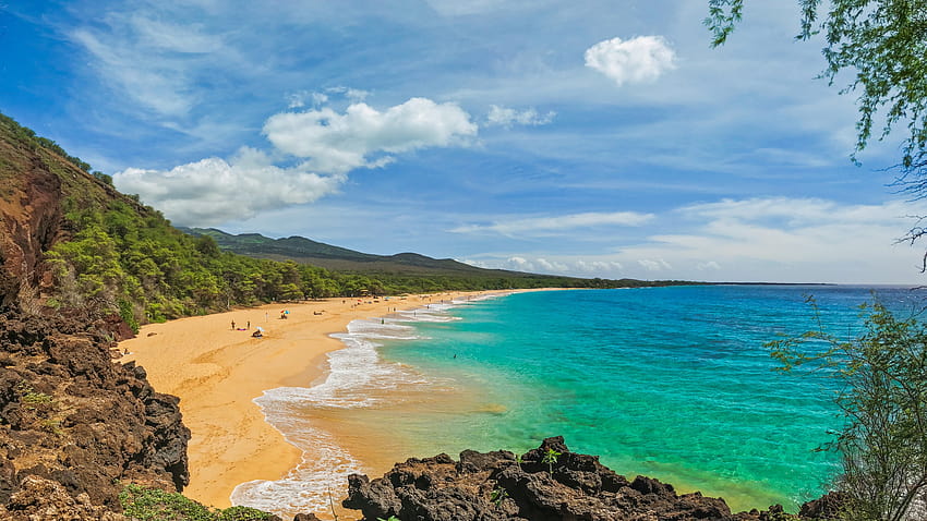 Big Beach, Kihei, Maui, Hawaii, United States – 해변 리뷰, 마케나 코브 마우이 하와이 HD 월페이퍼