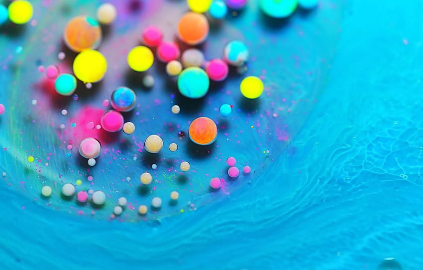 balls, paint, the volume, fluorescence HD wallpaper