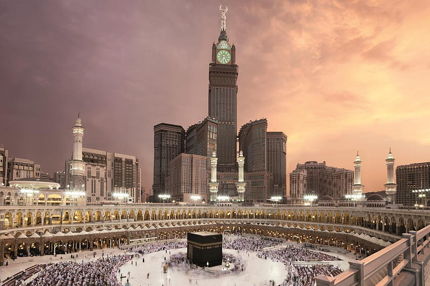Torre reale dell'orologio della Mecca dell'hotel, Mecca, Arabia Saudita, torre dell'orologio della Mecca Sfondo HD