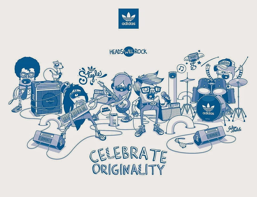 Adidas Originals Logo I, logo original adidas Fond d'écran HD