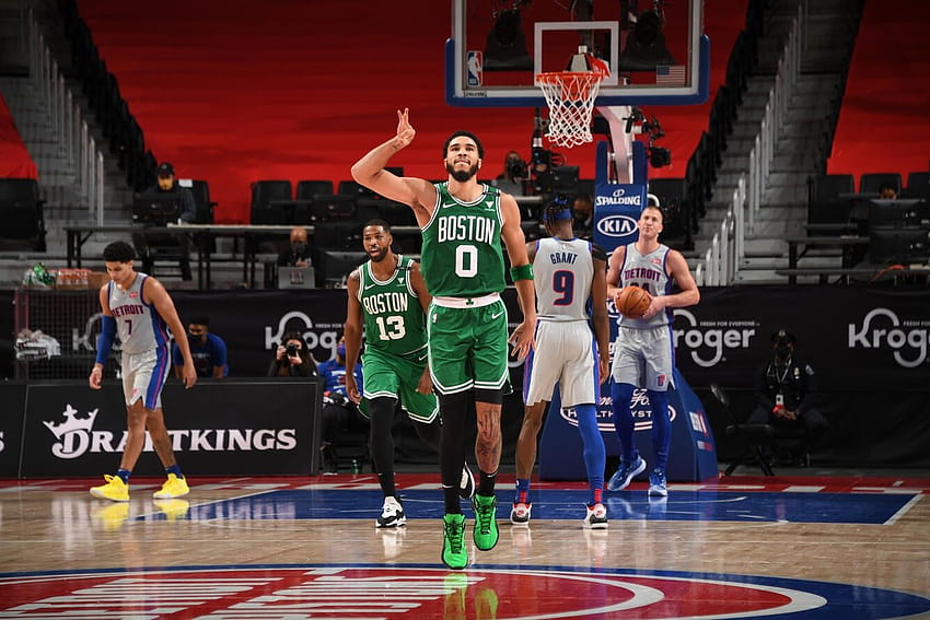 : Celtics vs. Pistons, Jayson Tatum 2021 HD-Hintergrundbild