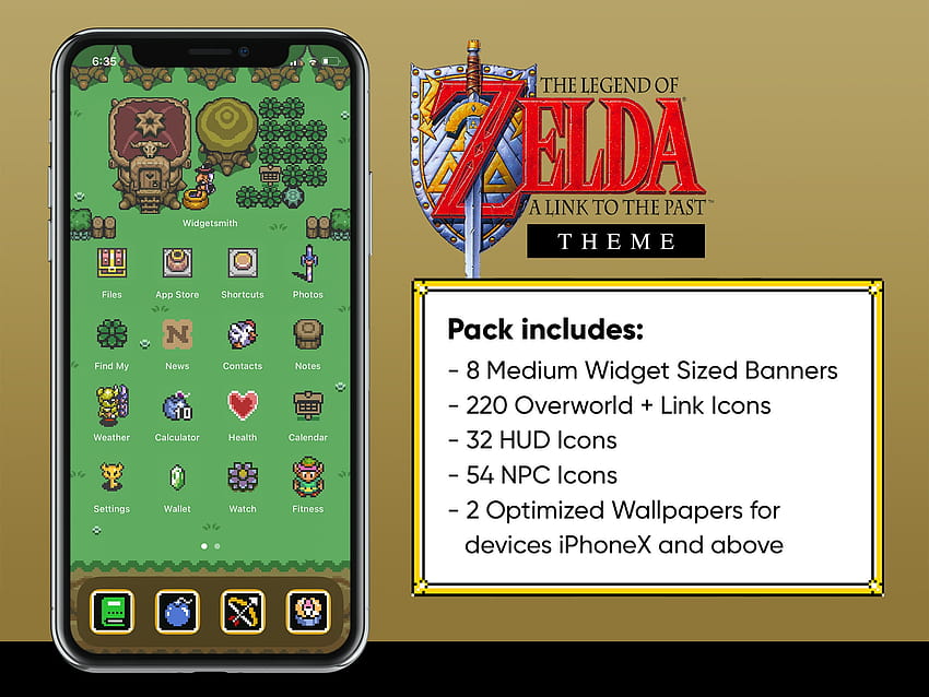 IOS 306 Икони Legend of Zelda: Връзка към миналия iPhone HD тапет