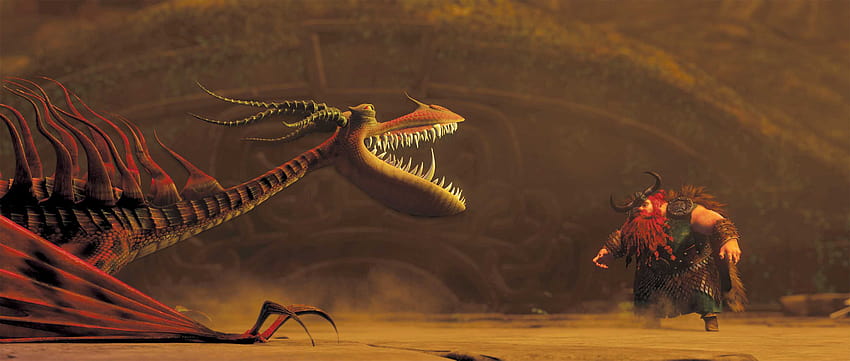 Monstrous Nightmare Dragon versus Stoic HD wallpaper