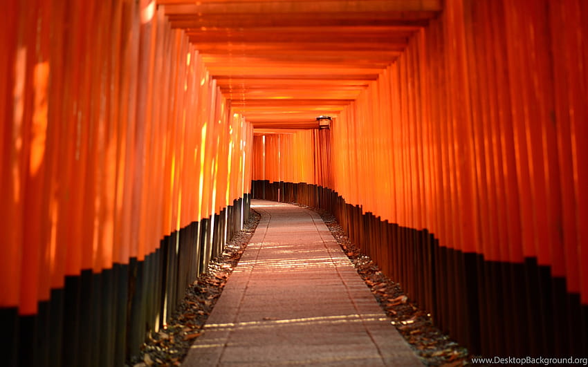 Fushimi Inari Taisha Świątynia Inari Kioto Japonia .jpg Tła Tapeta HD