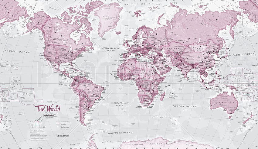 World Map Political Pink – 높음, 세계 지도 아틀라스 전체 HD 월페이퍼