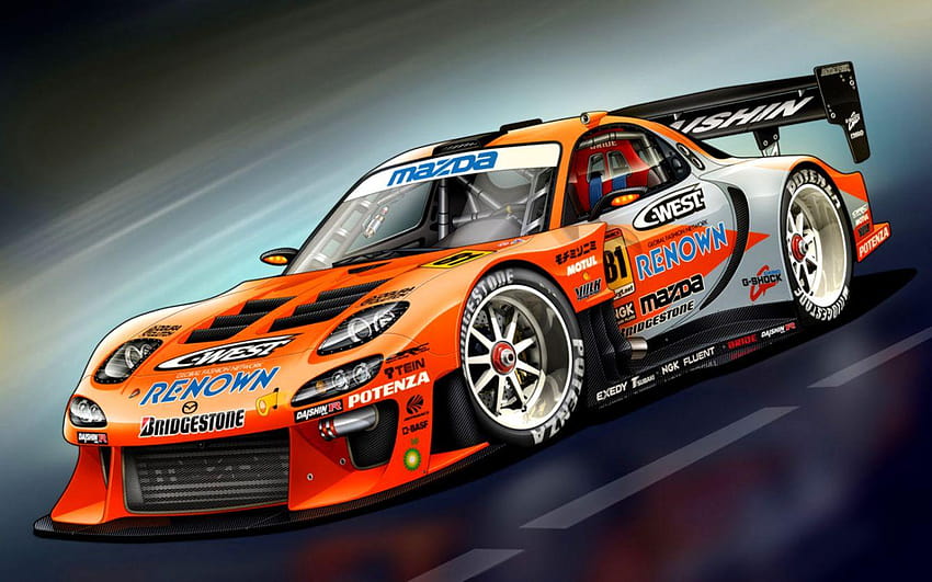 Спортни коли Orange Car Racing, оранжеви автомобили HD тапет