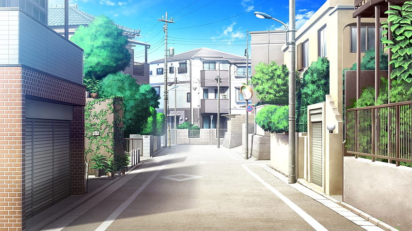 2896452 ​​/ paisaje urbano de la ciudad de anime sekirei, barrio de anime fondo de pantalla