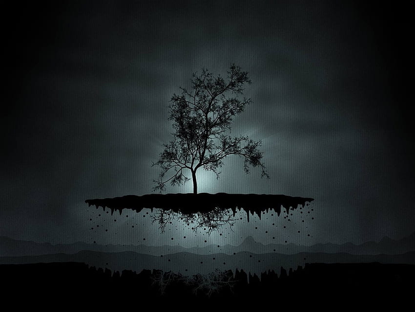 Arbre sombre, arbre noir Fond d'écran HD