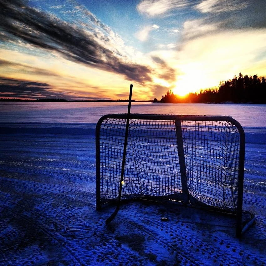 Хокей на езеро, какви невероятни спомени винаги ще имам. Обичам те, татко! HD тапет за телефон