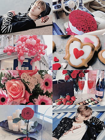BTS Aesthetic, valentines day aesthetic collage HD phone wallpaper