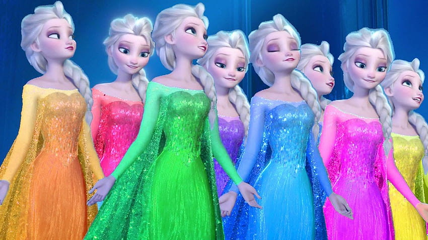 Frozen, Película, HQ Frozen, elsa con cabello rosa fondo de pantalla
