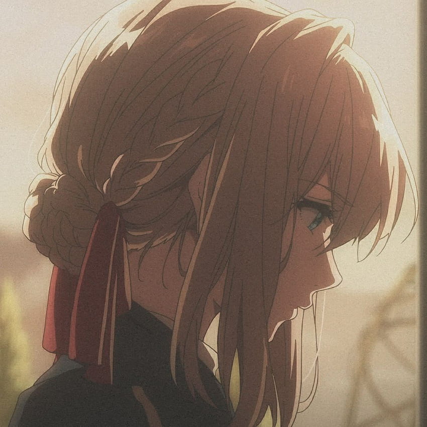 Anime: Violet Evergarden, traurige Anime-Ikonen HD-Handy-Hintergrundbild