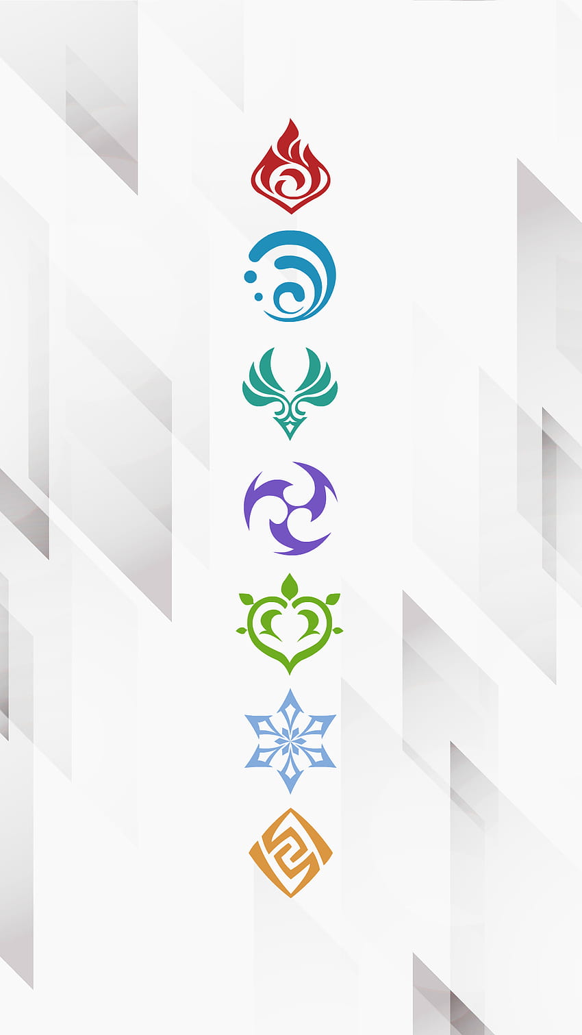 Genshin Impact-Elementsymbol, Genshin Impact-Logo HD-Handy-Hintergrundbild