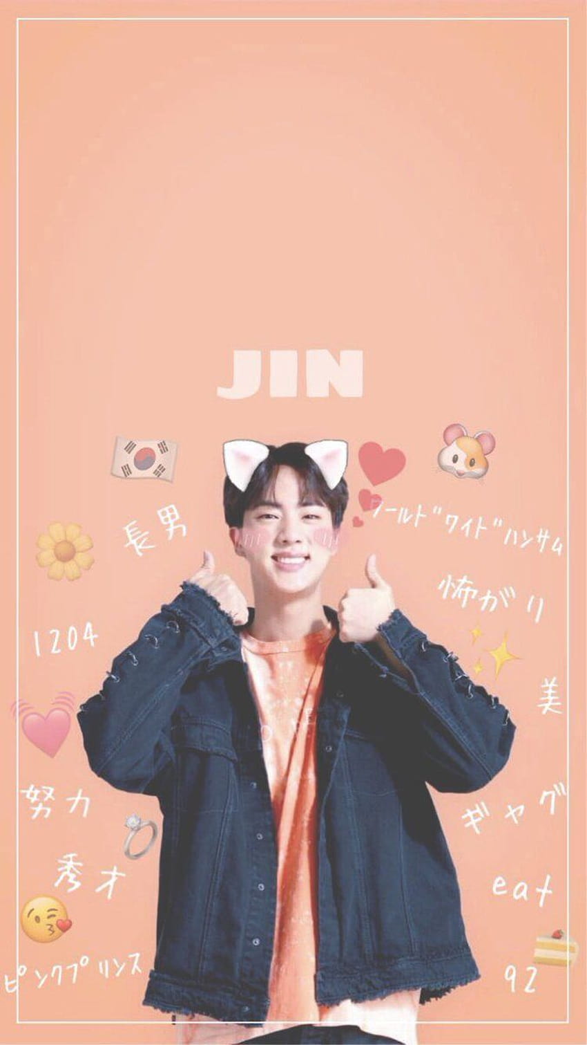 Bts Jin Thumbs Up, jin cute HD phone wallpaper