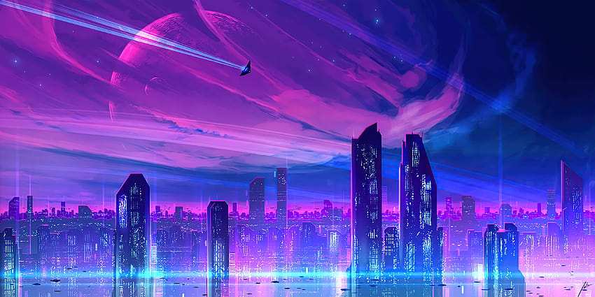 A Neon City, Artist, Backgrounds, and HD wallpaper