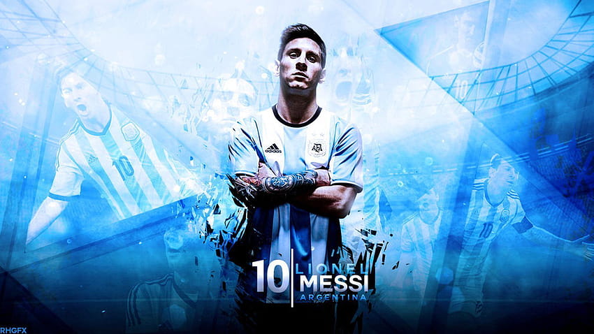 50 de Messi con la Camiseta Argentinien, Argentinien Messi HD-Hintergrundbild