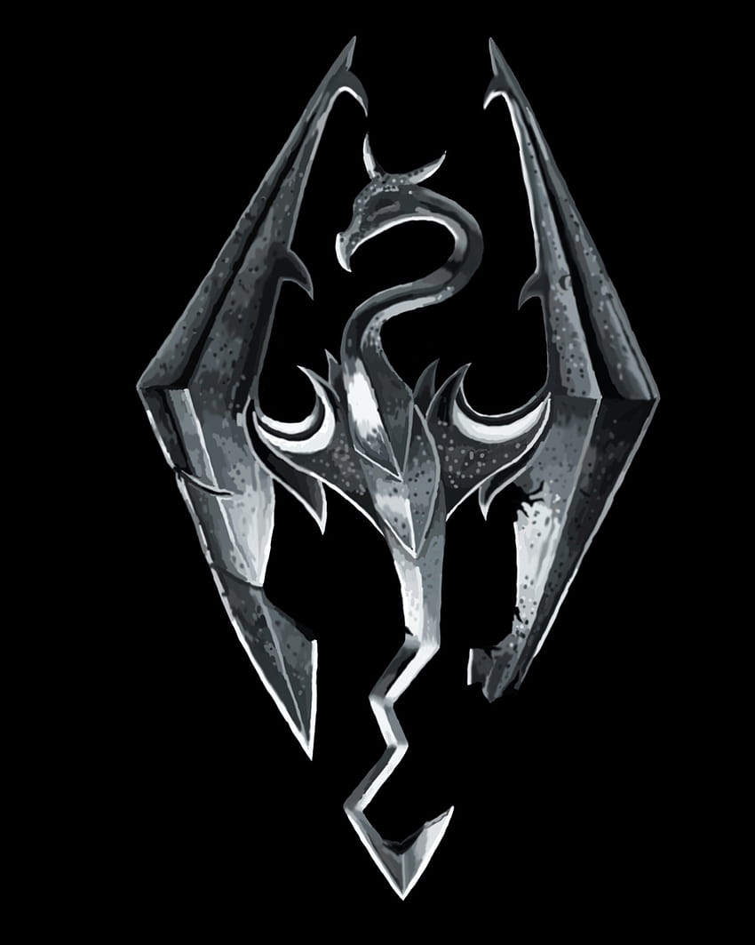 Skyrim Logo by Mmoto53, skyrim dragon symbol HD phone wallpaper