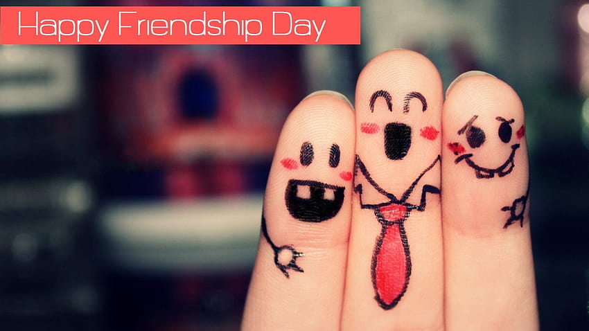 Happy Friendship Day 2016 3d für Facebook Whatsapp Hintergründe, Freunde dp HD-Hintergrundbild
