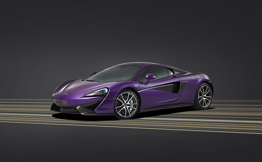 There is nothing more purple than McLaren's 'Mauvine Blue' 570S supercar, blue purple car HD wallpaper