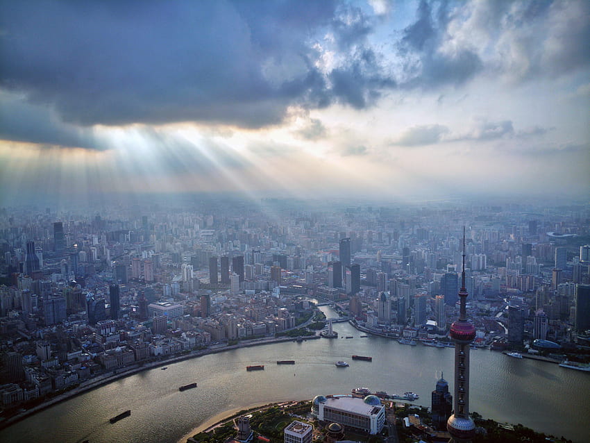En lo alto de la Torre de Shanghai [OC] [5344x4008] : fondo de pantalla