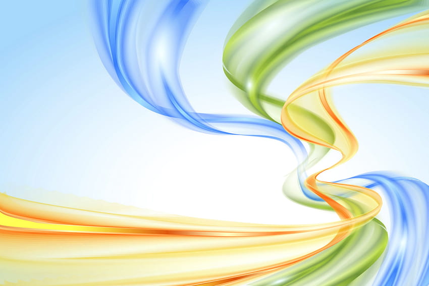 Vertical blue, orange and green abstract waves 1920x1080 HD wallpaper