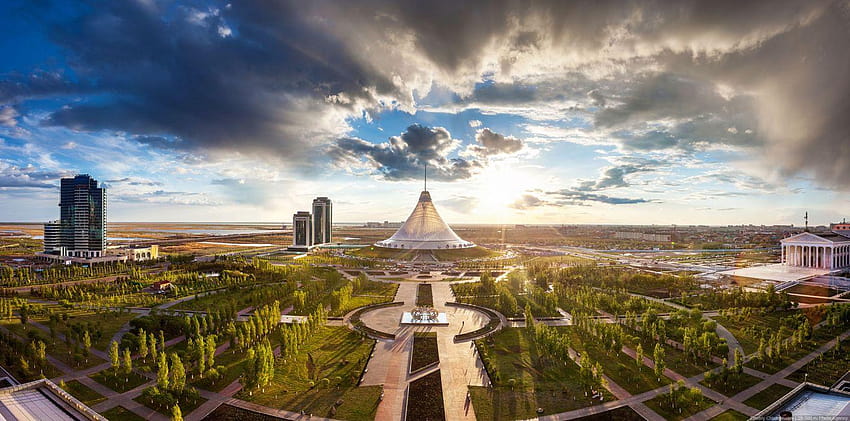 Khan Shatyr Astana parkı Kazakistan HD duvar kağıdı